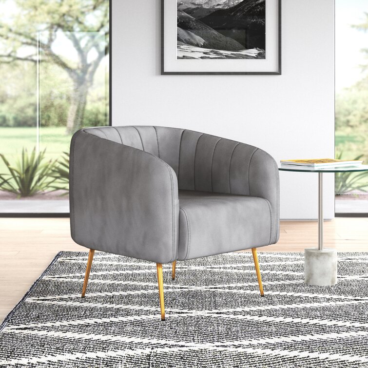 Wayfair grey outlet velvet chair